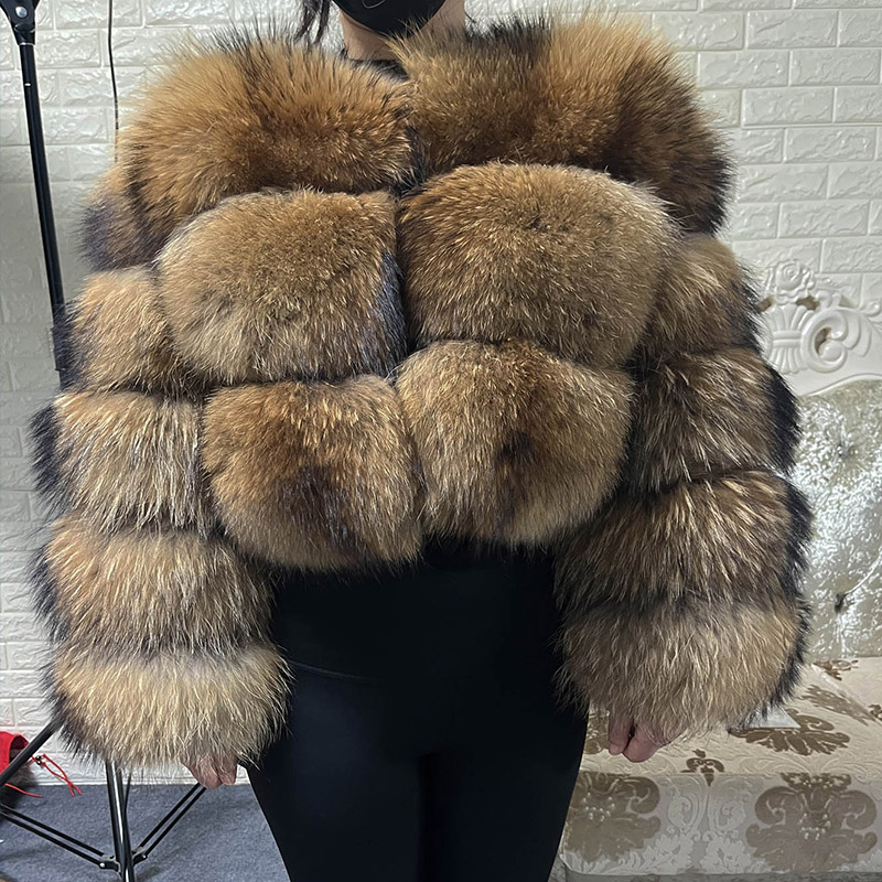 Winter Clothing Pk - 플러스 사이즈 탑스 브라운 퍼 마오마오콩