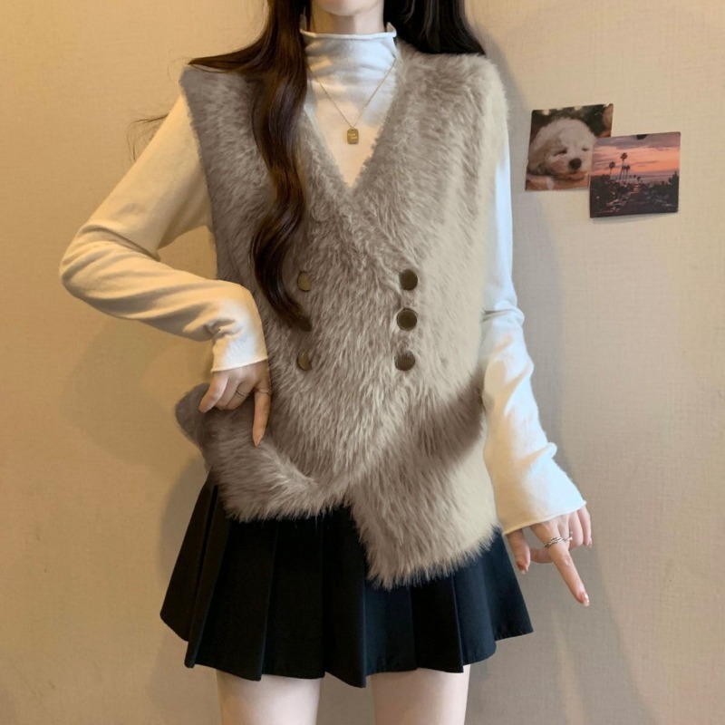 Winter Clothing Trends 2025 Women'S - 여성용 니트 조끼 카디건 의류 세일