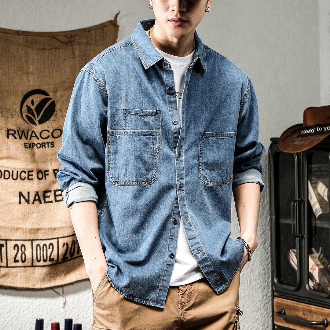 Winter Clothing Pk - 봄철 러피언 스타일 멋진 데님 툴링
