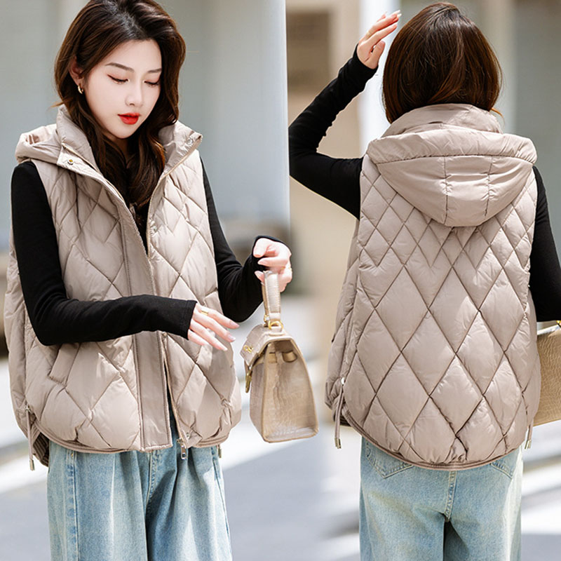 Down Vest Ultralight - 2024 다운 코튼 조끼, 짧은 파카,