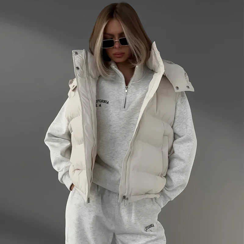 Down Vest Ultralight - 여성용 겨울 패딩 조끼 지퍼 후드