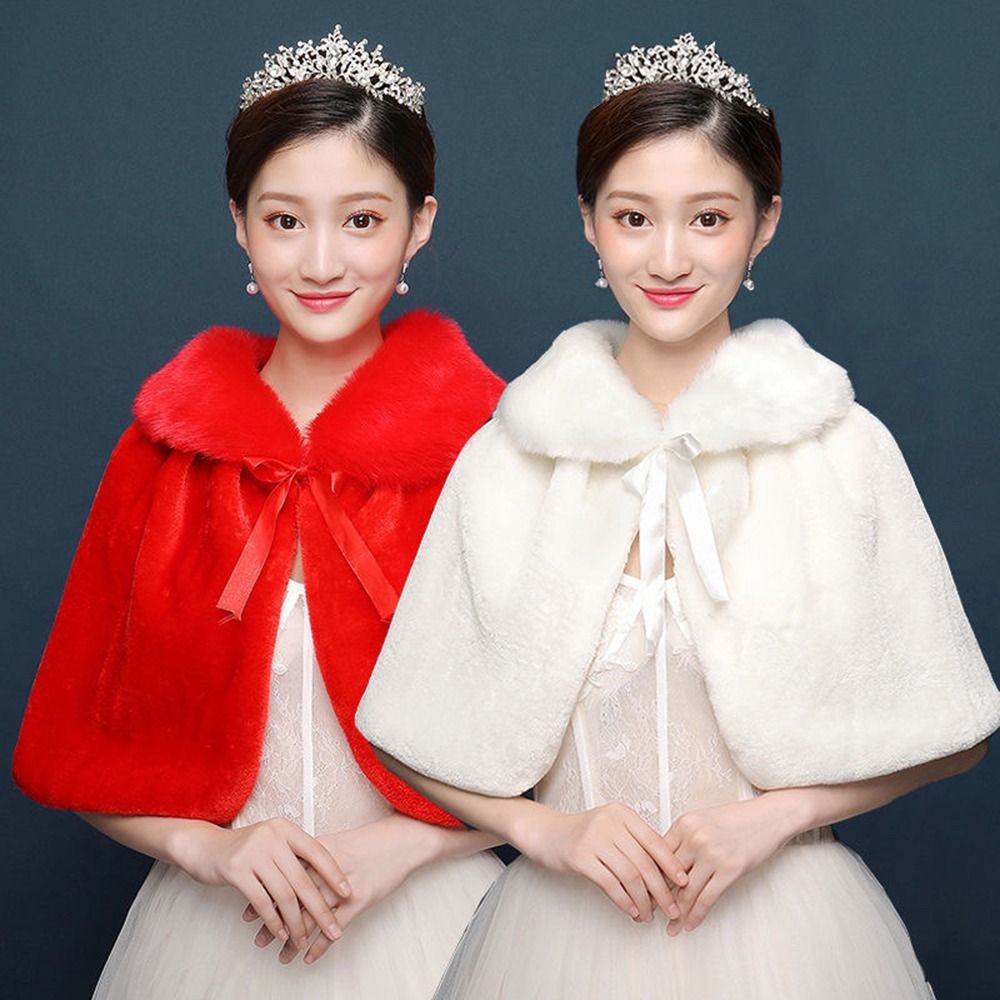 Winter Clothing Pk - 화이트 여성용 겨울 두꺼운 플러시 랩