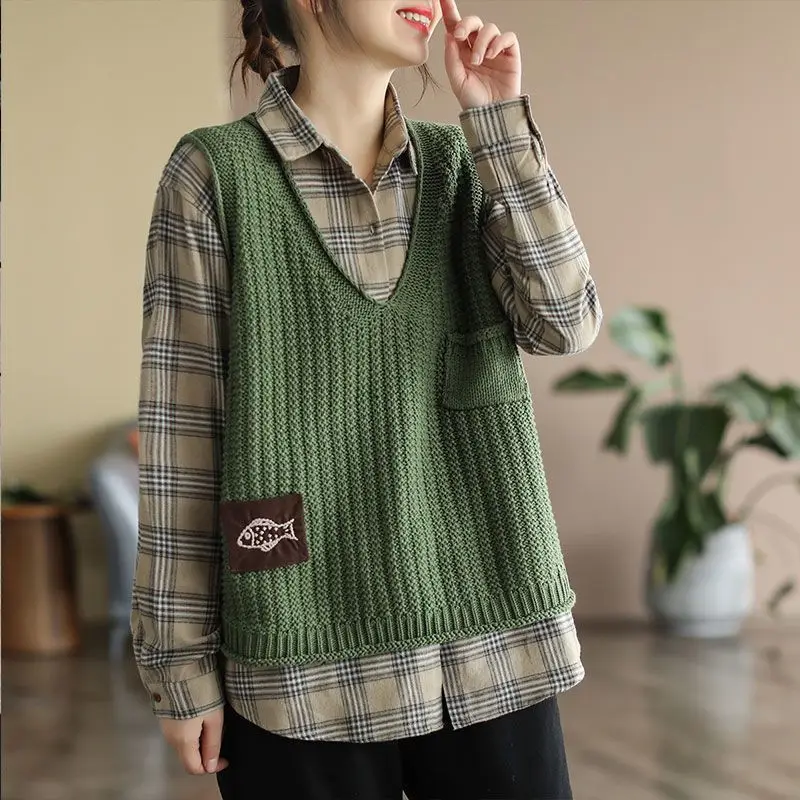 공개된 상품: 여성용 니트 조끼, 솔리드 크롭 웨이스트 - Winter Clothing Trends 리뷰 및 가격