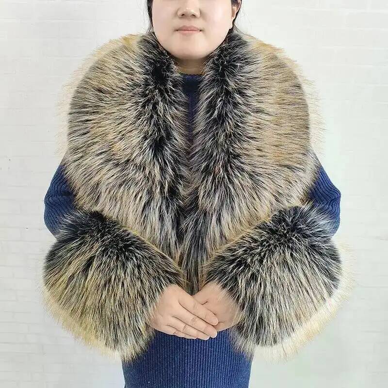 큰 사이즈 여성용 인조 여우털 스카프 겨울 재킷 따뜻한 - Winter Clothing Pk 리뷰 및 가격