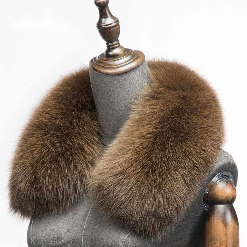 겨울 천연 여우 모피 스카프 스퀘어 칼라 남성용 짧은  - Winter Clothing Stores 리뷰 및 가격