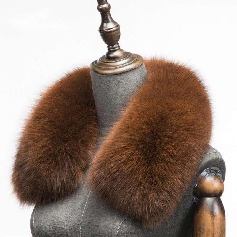 겨울 천연 여우 모피 스카프 스퀘어 칼라 남성용 짧은  - Winter Clothing Stores 리뷰 및 가격