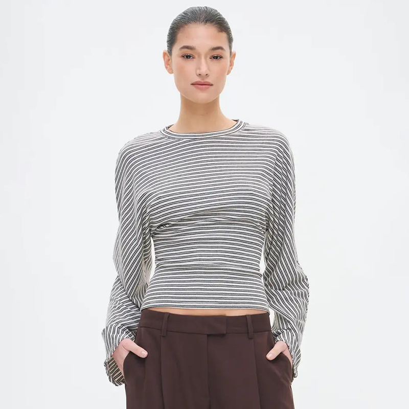 2025 여성 의류 트렌드 스트라이프 프린트 티셔츠 긴 - Winter Clothing Trends 2025 Women'S 리뷰 및 가격