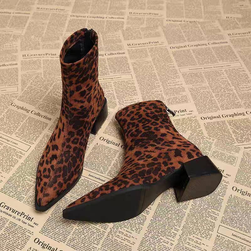 새로운 낮은 굽 여성 모던 앵클 부츠 패션 포인티드 토 - Winter Clothing Women'S 리뷰 및 가격