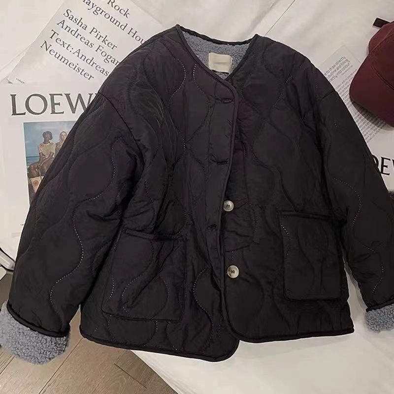 가을 겨울 퀼트 자켓 버튼 양털 코튼 코트 여성 의류  - Winter Clothing Trends 리뷰 및 가격