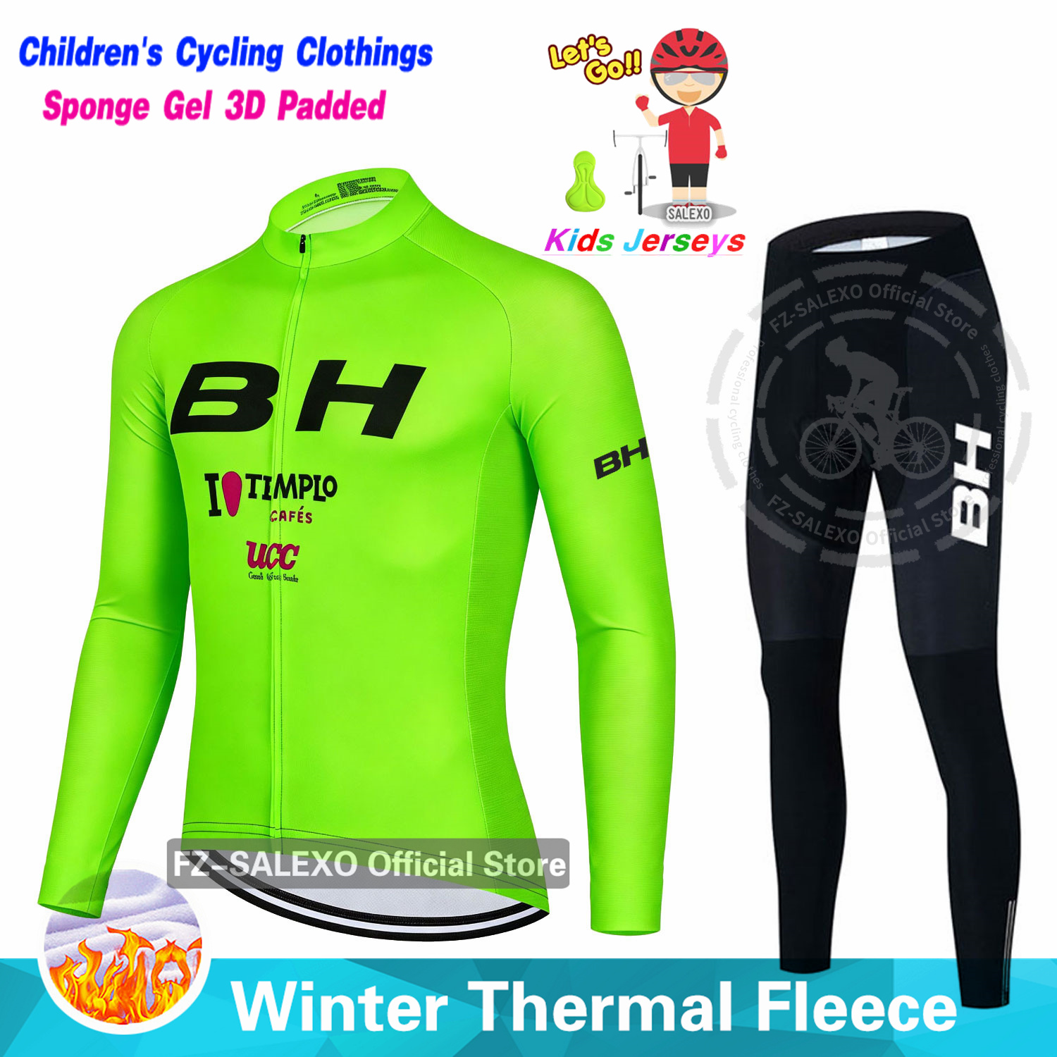 BH 겨울 어린이 사이클링 저지 세트 어린이 열 플리스 - Winter Clothing Kids Sale 리뷰 및 가격