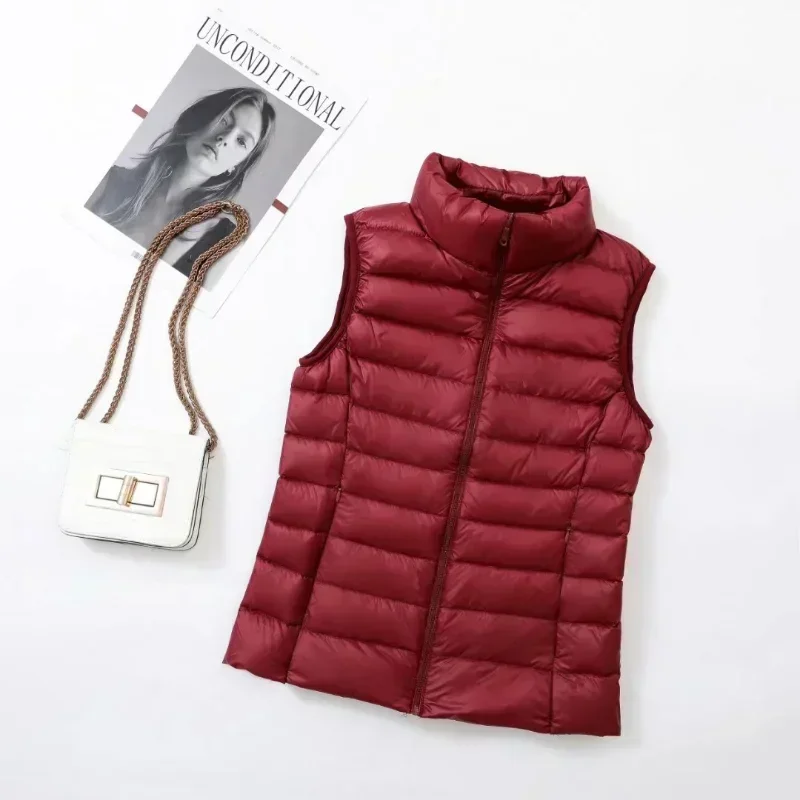11 가지 색상 여성 조끼 2023 새로운 봄 여성 방 - Down Vest Ultralight 리뷰 및 가격