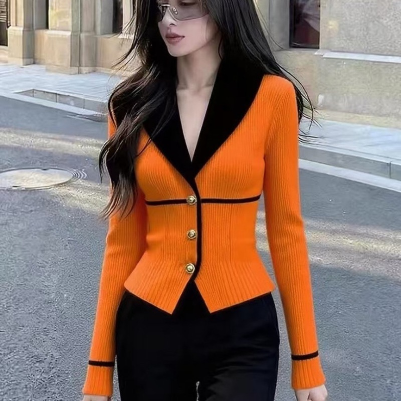 한국 슬림 숏 스웨터 상의, 긴팔 코트, 럭셔리 하이엔 - Winter Clothing Trends 리뷰 및 가격