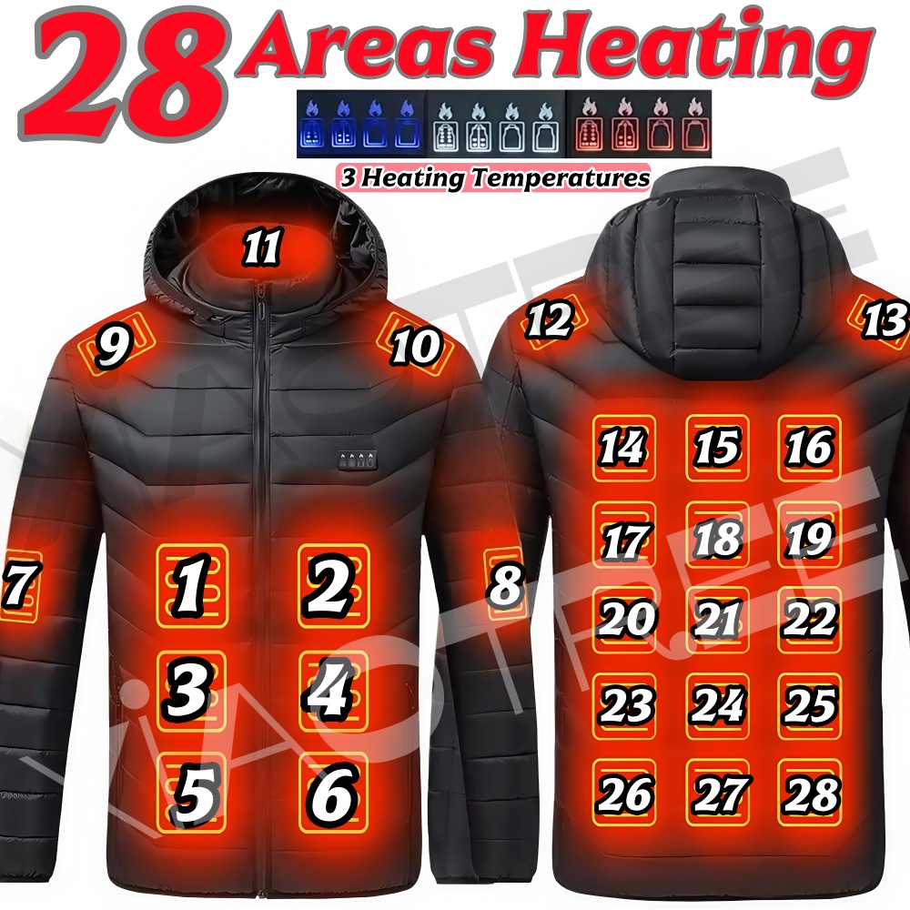 28개 구역 남녀 공용 발열 재킷 겨울 USB 발열 재 - Winter Clothing Pk 리뷰 및 가격