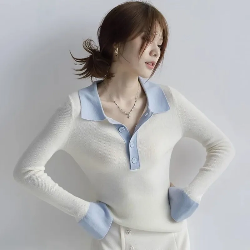 여성용 폴로 넥 티셔츠, 칼라 포함, 한국 의류, 저렴 - Winter Clothing Trends 2025 Women'S 리뷰 및 가격