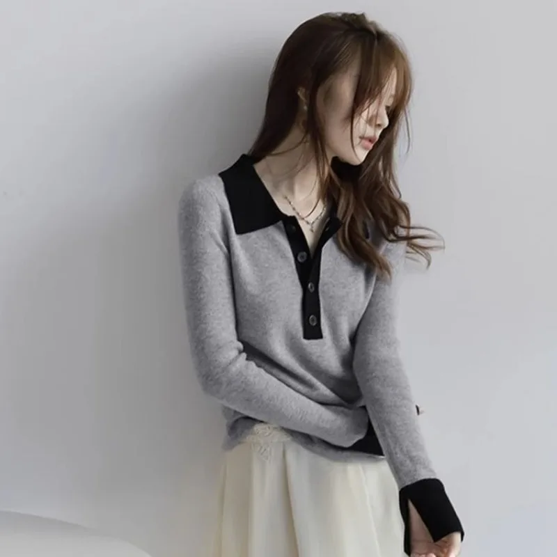 여성용 폴로 넥 티셔츠, 칼라 포함, 한국 의류, 저렴 - Winter Clothing Trends 2025 Women'S 리뷰 및 가격